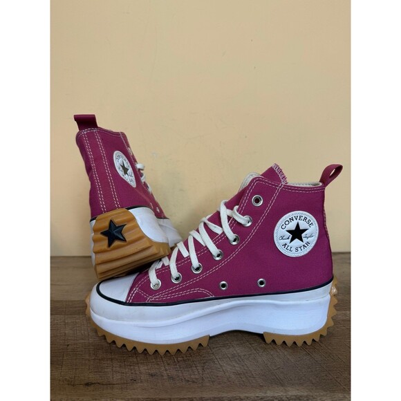 Converse Shoes - Converse Womens Run Star Hike Hi 172362C pink platform shoes size 7 Hibiscus/Bl